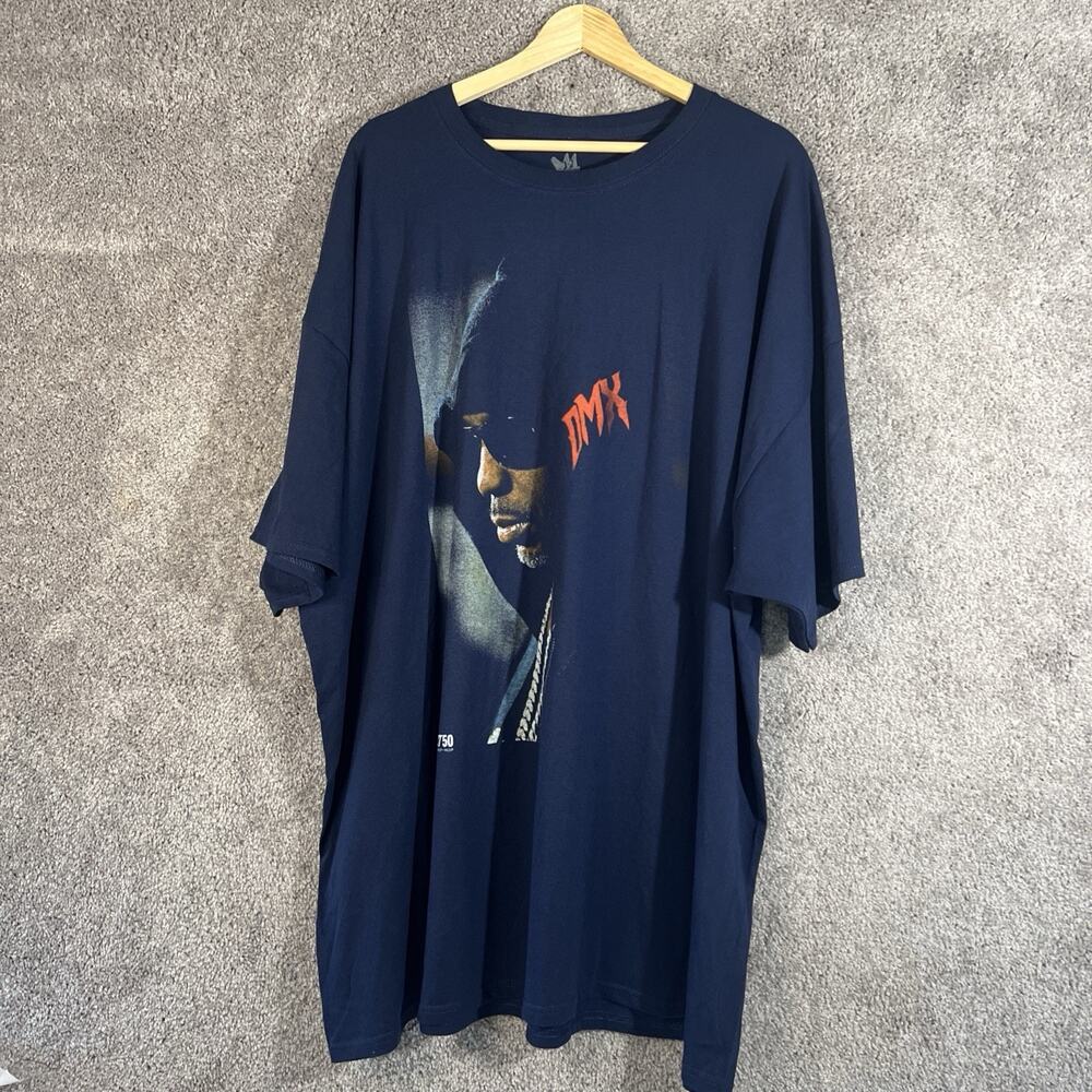 DMX Rap Tee Men’s 3XL Blue Graphic Print Hip Hop T-Shirt Vintage Style Tee